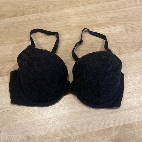Victoria's Secret Other - Victoria’s Secret Black Lace Demi-Buste Bra size 32DD